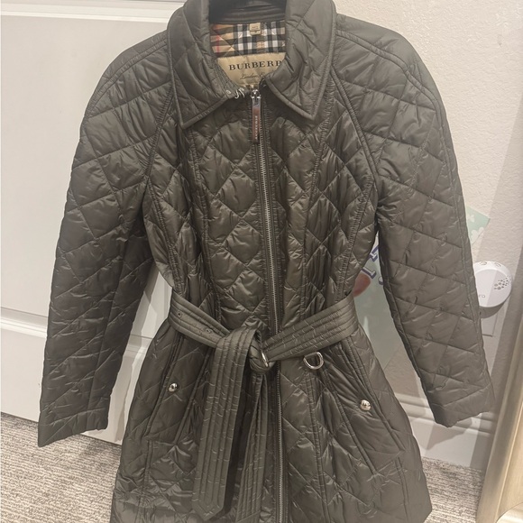 Burberry Jackets & Blazers - Burberry Quilted Khaki Puffer Coat